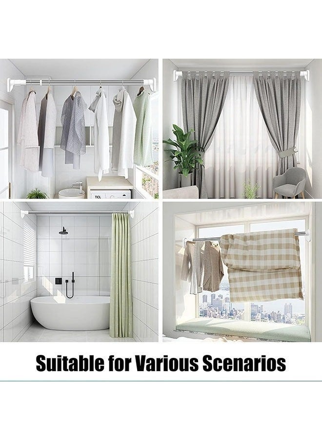 Happy Home Extendable Stainless Steel Tension Rod 85–150cm No Drilling, Heavy Duty Telescopic Pressure Rod Multi-Purpose for Shower Curtain Rail, Closet Clothes Hanging, Laundry Drying, Window Curtain, Wardrobe & Doorway, Rust-Resistant, Anti-Slip, Space-Saving for Bathroom & Home Use - Image 5